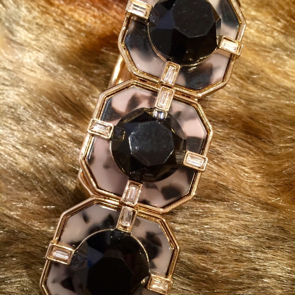 Large Black Stone Bracelet